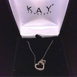 NWOT White Gold Diamond Kay Jewelers Necklace